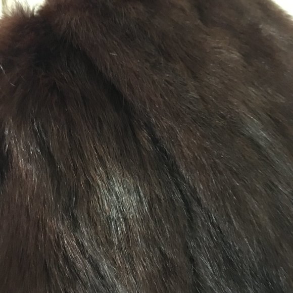 Vintage Fur Salon Striplings Dark Brown Rabbit Fur Cape Shawl cover Formal party - Picture 10 of 14